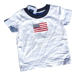 Janie and Jack 3-6m USA Flag Shirt Red/White/Blue